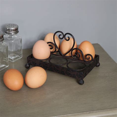 Rustic Brown Heart Cast Iron Egg Holder - Melody Maison®