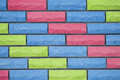 Colorful Brick Wall Stock Image Image Of Blue Aged 51273377