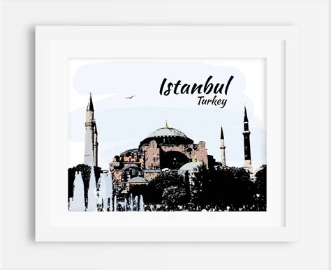 Hagia Sophia Prints Istanbul Mosque Turkish Art Etsy Canada Amsterdam Art Turkish Art