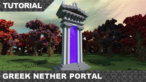 Minecraft Greek Nether Portal Tutorial And Download Youtube