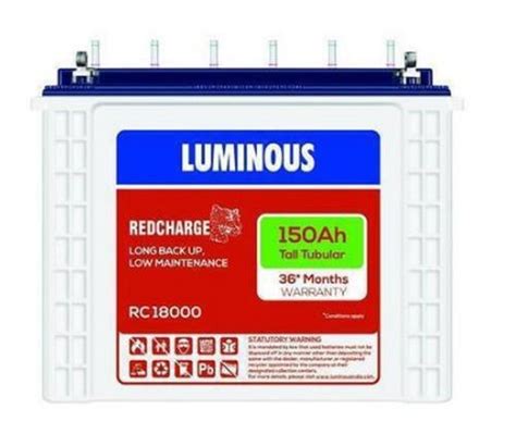 White Luminous Tall Tubular Battery 12v 150ah At Best Price In