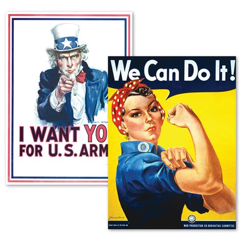 Buy Palace Learning 2 Pack Uncle Sam I Want You And We Can Do It Set