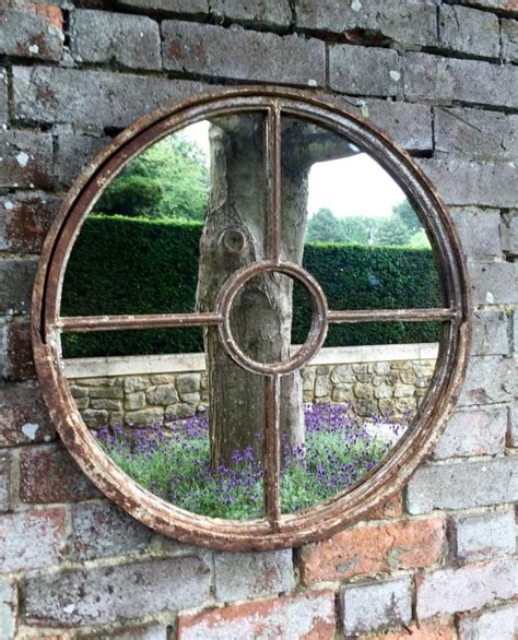 Vintage Rustic Circular Window Mirror Vintage Rustic Circular Mirror