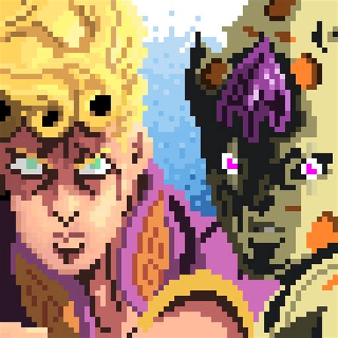 Giorno And Ger Pixel Art By Me Stardustcrusaders