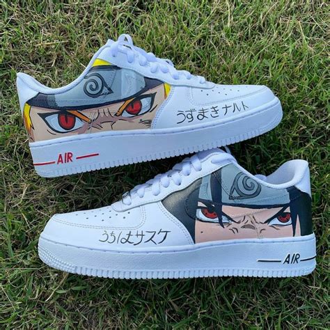 Naruto And Sasuke Custom Made Air Force 1 Cute Nike Shoes Nike Air