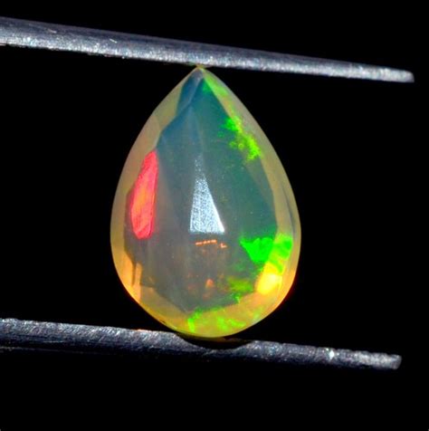 Ethiopian Opal Cut Opal Pear Cut Multi Fire Opal Cut Welo Etsy