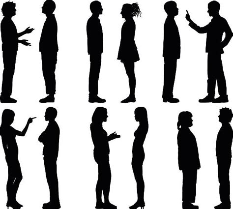 Silhouette People Arguing Stock Photos Pictures And Royalty Free Images