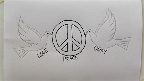 Love Peace Unity Poster Of World Peace Day Drawing Youtube