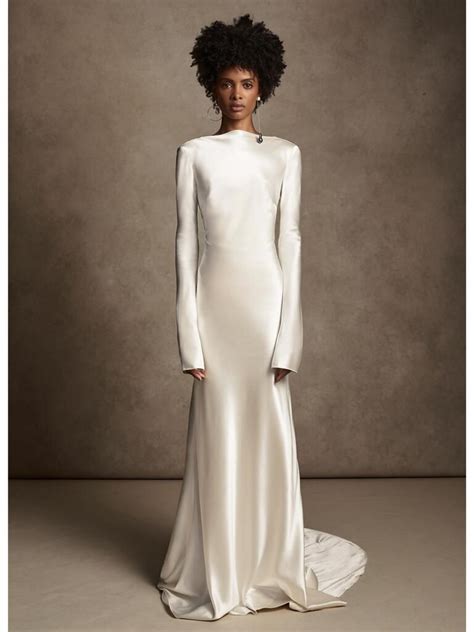 Long Sleeve Gown Virtual Fashion Bridal Fashion Week Satin Gown Wedding Looks Bridal