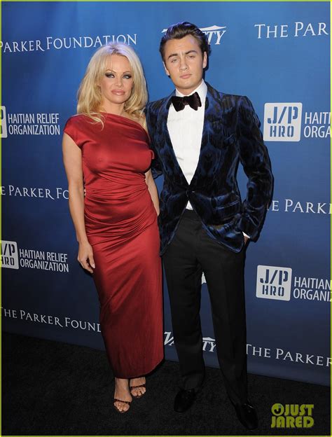 Pamela Anderson Brings Her Dapper Son Brandon Lee To Help Haiti Home
