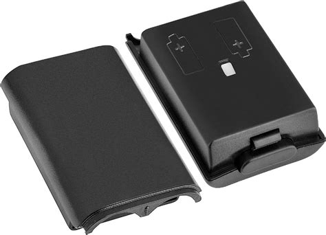 Pack Of 2 Black Battery Covers Compatible With Microsoft Xbox 360