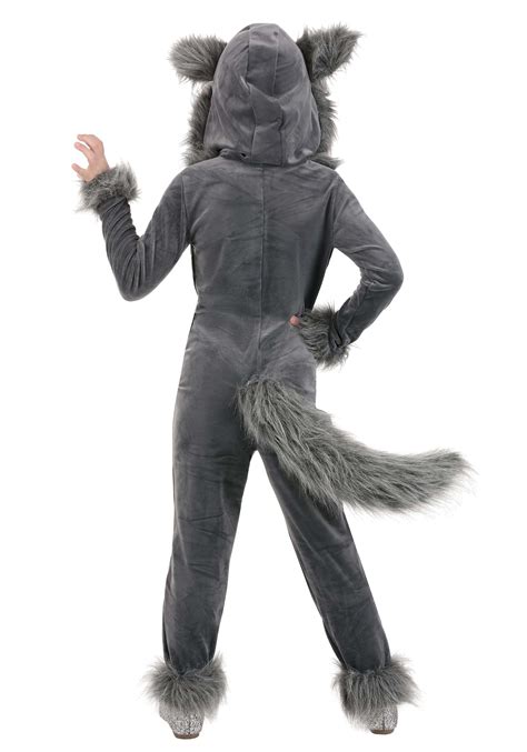 Grey Wolf Girls Costume