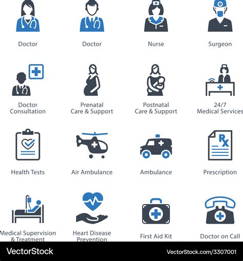 Medical And Health Care Icons Set 1 Services Vector Image