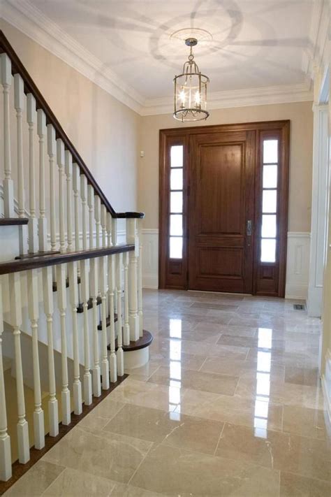 Solid hardwood, engineered hardwood, unfinished #marble tile entrance way (With images) | Tiled hallway ...