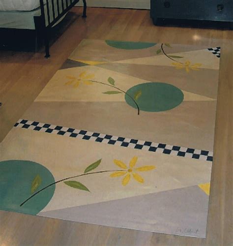 Floorcloth For Guest Bedroom E Hampton Ny Painted Floor Cloths
