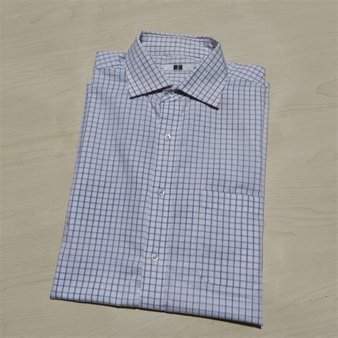 Kemeja Pria Uniqlo Pocket Kotak Kota Original Second Fesyen Pria