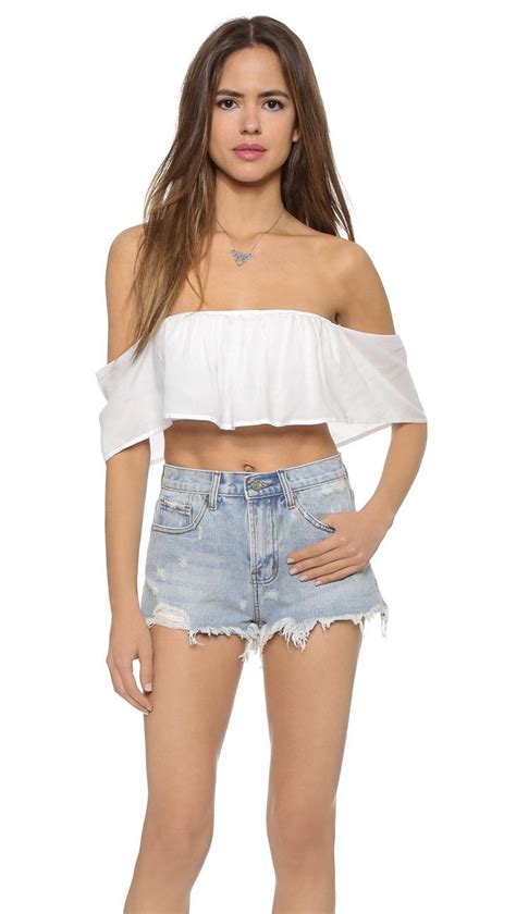 Shop Your Ultimate Summer Wardrobe For Under 500 Crop Tops Off Shoulder Crop Top Shoulder