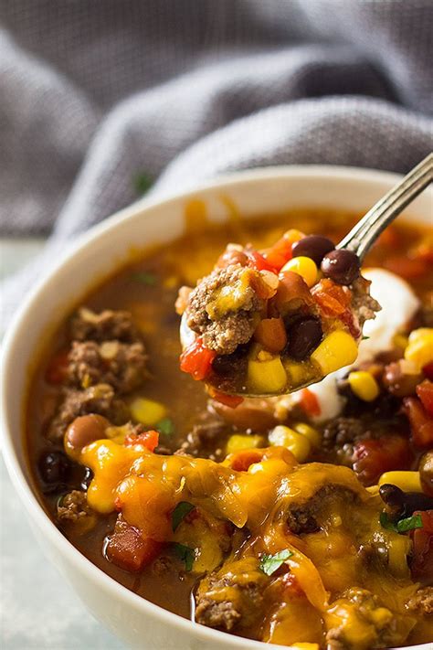 Made popular in texas and the southwestern u.s., taco soup is a perfect meal for a cold day when you want something a little spicy to warm you up. Easy Taco Soup | Countryside Cravings