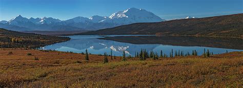 Panorama Of Wonder Lake In Denali National Park Photograph By Brenda