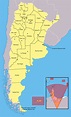 Mapa de Argentina con los nombres de sus provincias - Mapa de Argentina