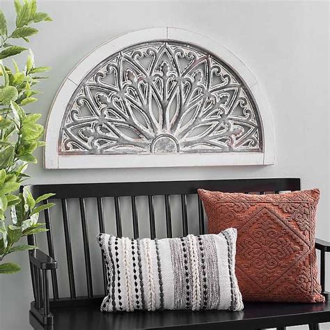 Antique zinc metal reese horizontal wall frame. Weathered Galvanized Metal Half Arch Wall Plaque (With ...