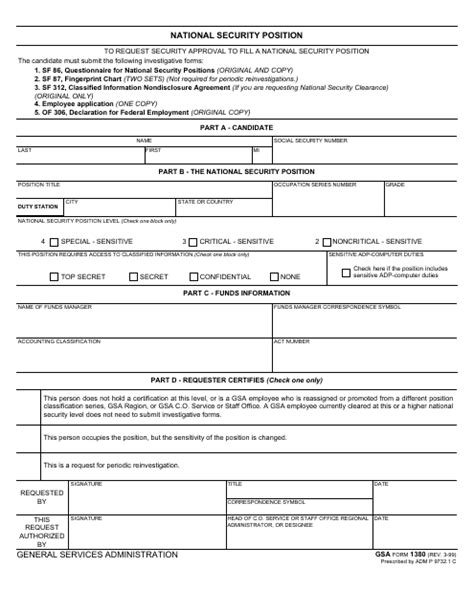 Gsa Form 1380 Fill Out Sign Online And Download Fillable Pdf