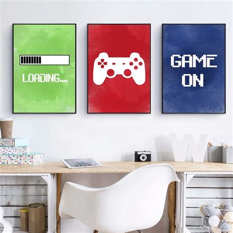 Video Game Wall Art Canvas Posters Prints Gaming Room Decor Video