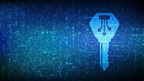 Digital Key Electronic Key Icon Made With Binary Code 3098752 Vector