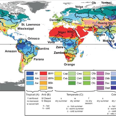 The 28 Largest And Most Important River Basins Worldwide Black Download Scientific Diagram