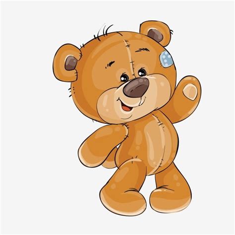 Find & download free graphic resources for clipart. Vector Clip Art Art Illustration Teddy Bear Waving Its Paw ...