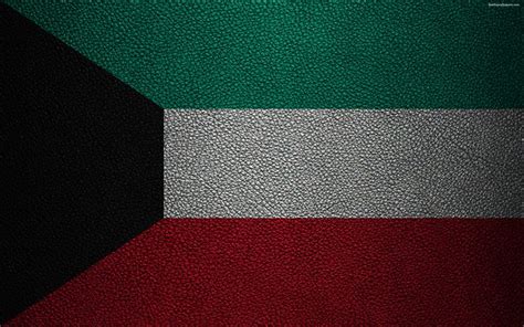 Download Wallpapers Flag Of Kuwait 4k Leather Texture Kuwait Flag
