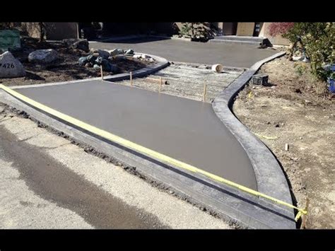 How to pour a concrete driveway by sciulli concrete. Concrete Driveway - Pouring Process - March 2014 - YouTube