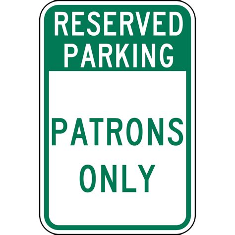 Parking Sign Template Free