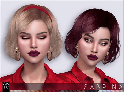The Sims Resource Sabrina Hair By Anto Sims 4 Hairs