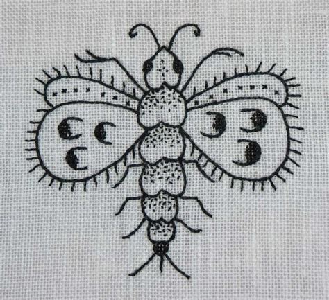 Lisa Blackwork Bug 2015 In 2021 Embroidery Techniques Blackwork