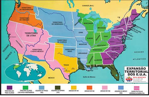 Expansão Territorial Dos Eua • Bia Mapas