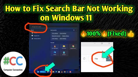 How To Fix Windows Search Bar Not Workingsearching In Windows 11 100