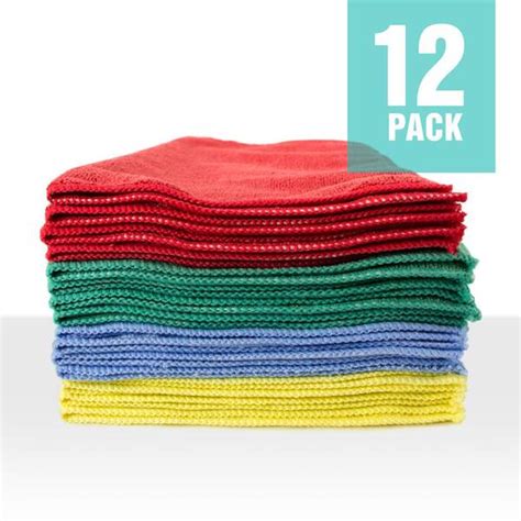 zwipes microfiber cleaning cloths 16in x 16in multi colored 12 pack h1 729 the home depot