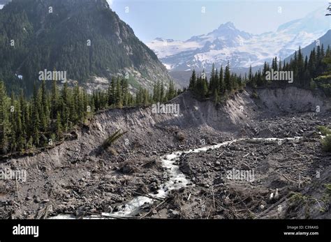 Flash Flood Damage Of White River Section Of Mount Rainier National