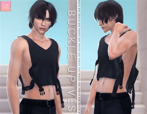 Sims 4 Male Buckle Up Vest Best Sims Mods