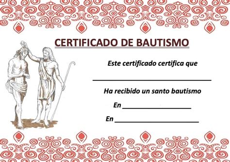 Certificados De Bautismo Cristianos Para Editar
