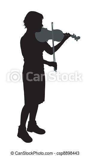 Vectors Of Female Violinist Isolated On White Background Eps File