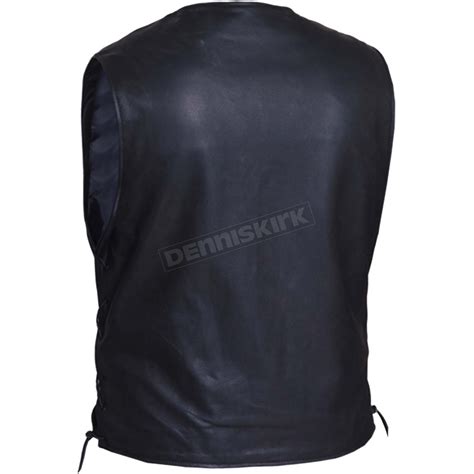 Unik Men S Black Premium Naked Cowhide Leather Conceal Carry Vest My