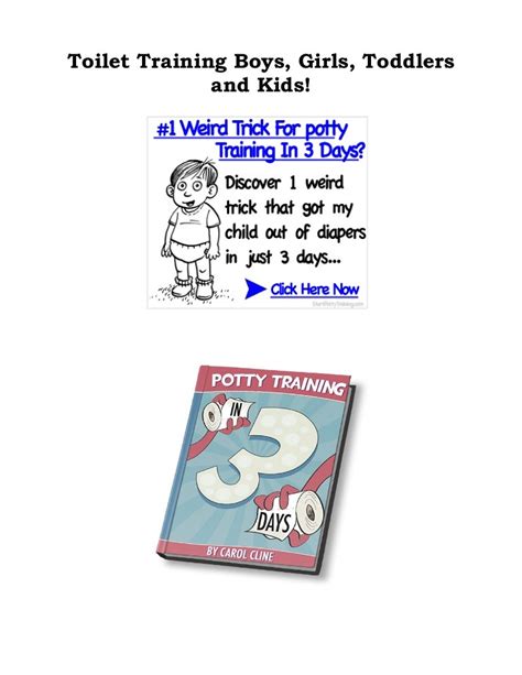 Toilet Training Boys Girls Toddlers And Kids