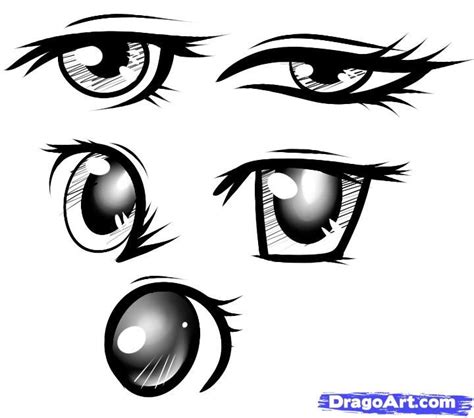 Step 13 Of Drawing Japanese Anime Eyes Cartoon Eyes