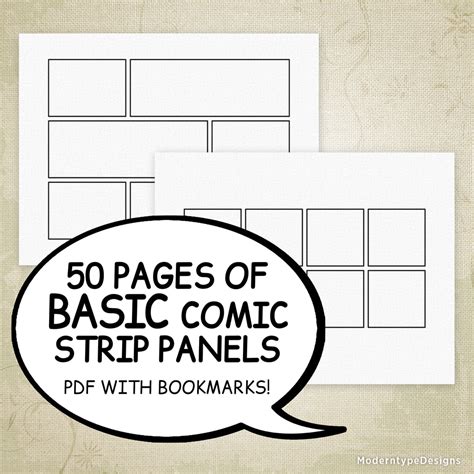 Basic Comic Strip Panels Printable