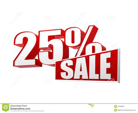 25 Percentages Sale In 3d Letters And Block Stock Illustration ...