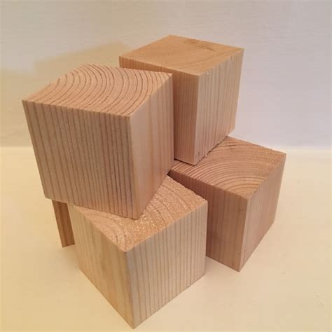 Pine Cubes Large Wooden Craft Blocks Natural Solid Wood 70mm Etsy Uk