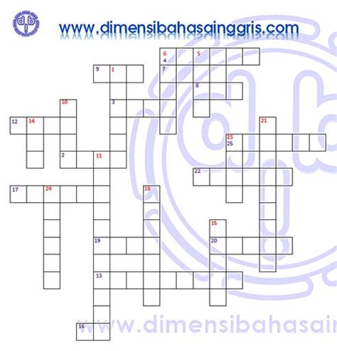 That is each letter is represented at least twice except for one particular letter, the letter e which cannot be represented at all, not once, not even in the title. Simple Present Tense Crossword Puzzle dan Kunci Jawaban ...