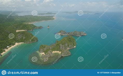 Seascape Of Caramoan Islands Camarines Sur Philippines Stock Photo Image Of Asia Rock